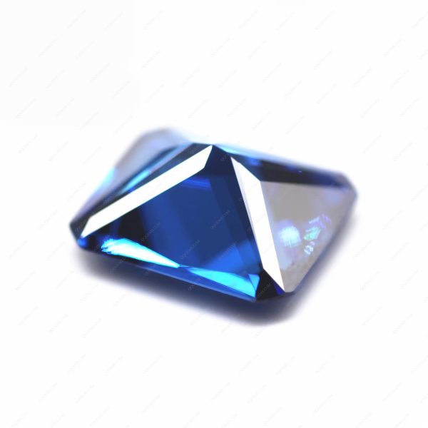 Sapphire Blue Cubic Zirconia Loose Gemstones Synthetic Diamond Cut square Corner Shape CZ Stone - Image 2