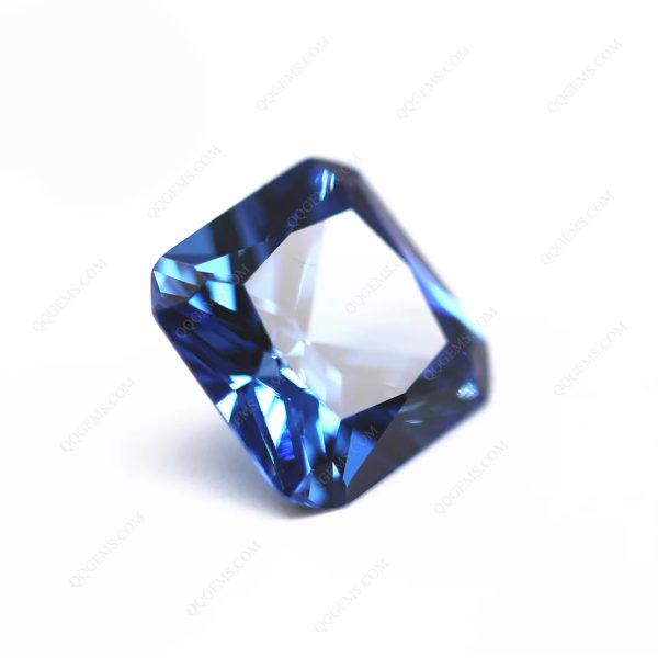 Sapphire Blue Cubic Zirconia Loose Gemstones Synthetic Diamond Cut square Corner Shape CZ Stone - Image 5