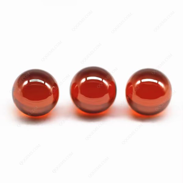 Orange/orange Red Cubic Zirconia Loose Gems Synthetic Round Sphere Shape CZ Stones - Image 2