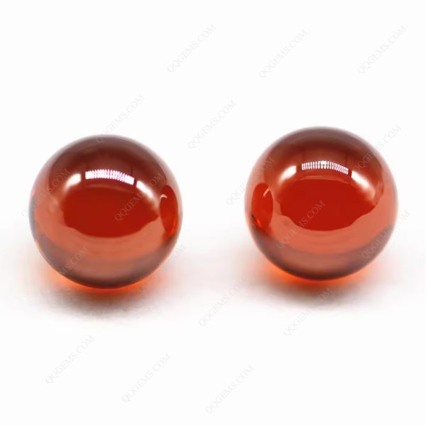 Orange/orange Red Cubic Zirconia Loose Gems Synthetic Round Sphere Shape CZ Stones - Image 5