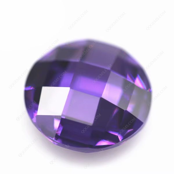 Round Shape Double Checker Board Cut Multi Color Cubic Zirconia Loose Gems - Image 10