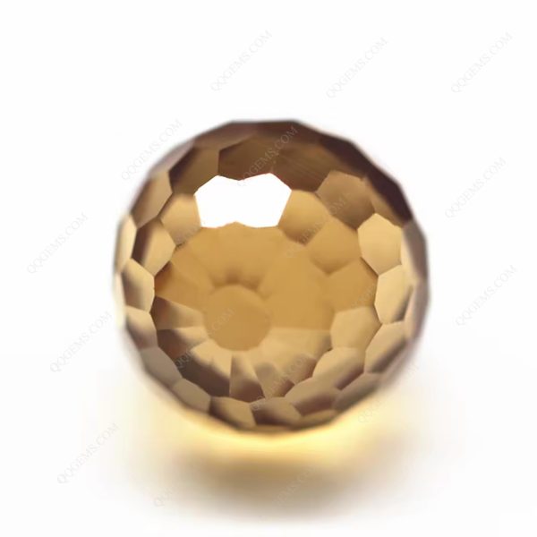 Champagne/D-champagne Cubic Zirconia Loose Gems Synthetic Faceted Ball Beads CZ Stones - Image 2