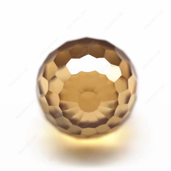 Champagne/D-champagne Cubic Zirconia Loose Gems Synthetic Faceted Ball Beads CZ Stones - Image 3
