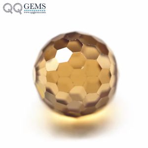 Champagne/D-champagne Cubic Zirconia Loose Gems Synthetic Faceted Ball Beads CZ Stones