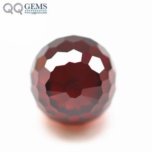 Garnet/D-garnet Cubic Zirconia Beads Gems Synthetic Faceted Ball CZ Stones Drill Hole for Bracelets
