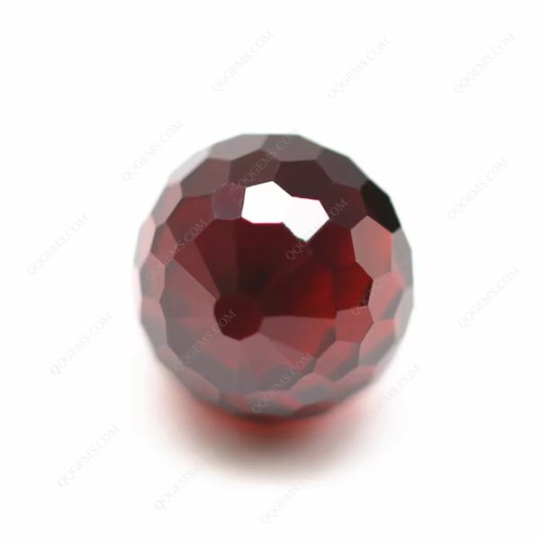 Garnet/D-garnet Cubic Zirconia Beads Gems Synthetic Faceted Ball CZ Stones Drill Hole for Bracelets - Image 2