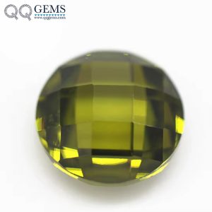 Peridot/dark Peridot Cubic Zirconia Loose Gems Synthetic Round Grid Cut CZ Stones