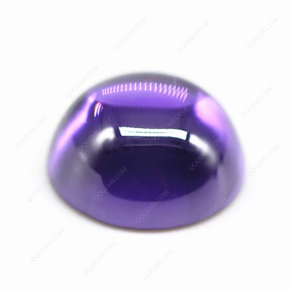 Violet/dark Violet Cubic Zirconia Loose Gems Synthetic Round Cabochon Cut CZ Stones - Image 5