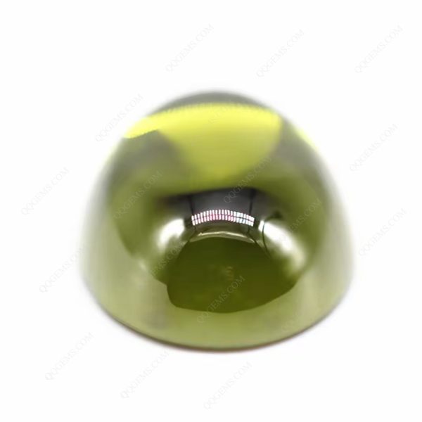 Oval Flat Back Cabochon Cut Peridot/D-peridot Cubic Zirconia Loose Gemstones - Image 3