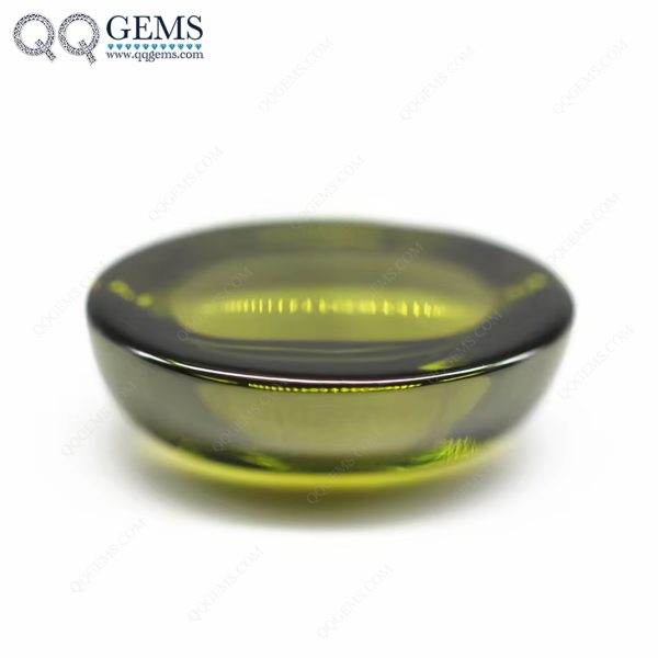 Oval Flat Back Cabochon Cut Peridot/D-peridot Cubic Zirconia Loose Gemstones - Image 5