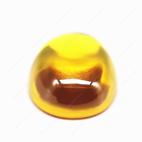 Golden Yellow Cubic Zirconia Loose Gemstones Synthetic Oval Cabochon Cut CZ Stones - Image 2