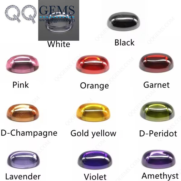Oval Cabochon Cut Lavender Cubic Zirconia Loose Gems Synthetic Oval Shape Cabochon CZ Stones - Image 6