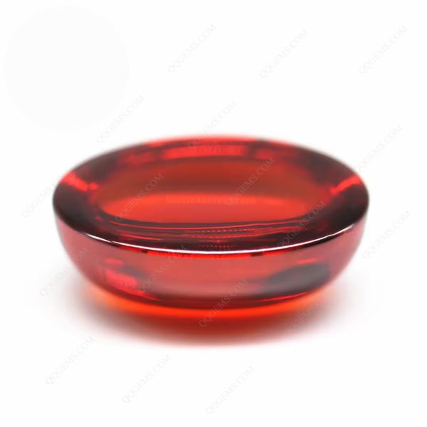 Orange/orange Red Cubic Zirconia Loose Gemstones Synthetic Oval Cabochon CZ Stones - Image 3
