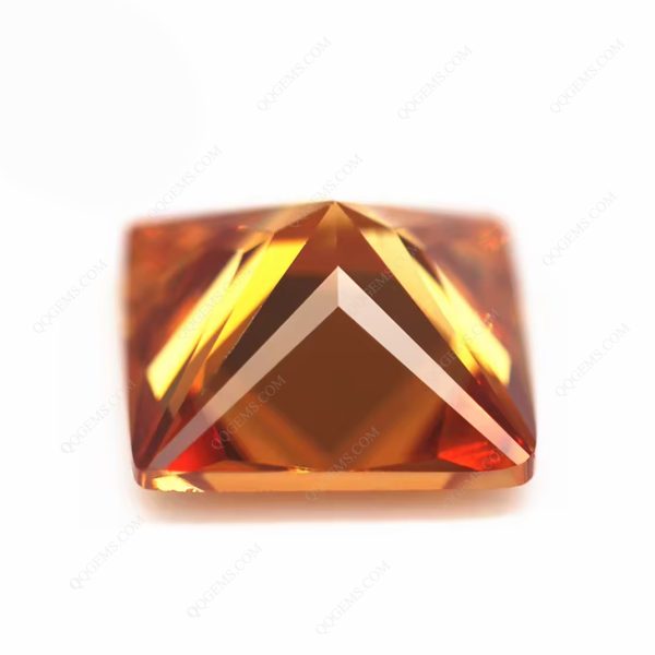 Champagne/dark champagne Princess Cut Cubic Zirconia Loose Gemstones - Image 3