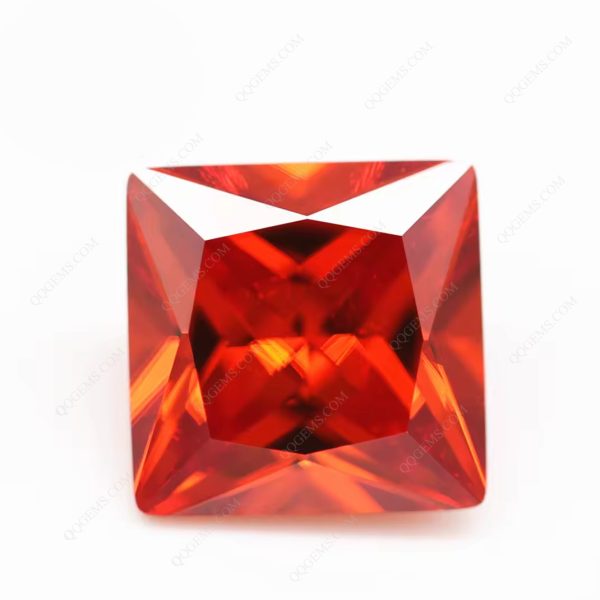Orange/orange Red Cubic Zirconia Loose Gemstones Synthetic square Shape CZ Stones - Image 5