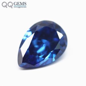 L-sapphire Blue/sapphire Blue Cubic Zirconia Loose Gems Synthetic Faceted Cut Pear Shape CZ Stones