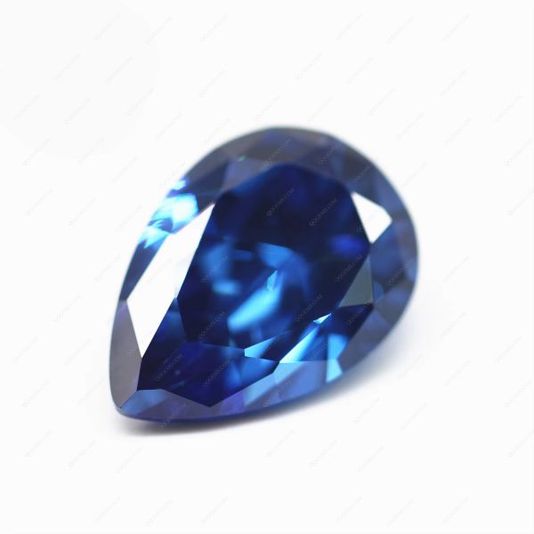 L-sapphire Blue/sapphire Blue Cubic Zirconia Loose Gems Synthetic Faceted Cut Pear Shape CZ Stones - Image 5