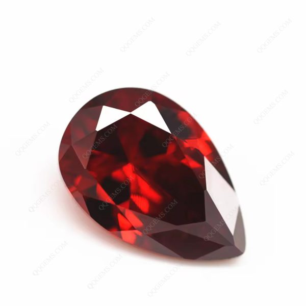 Garnet/dark Garnet Cubic Zirconia Loose Gemstones Synthetic Faceted Cut Pear Shape CZ Stones - Image 3