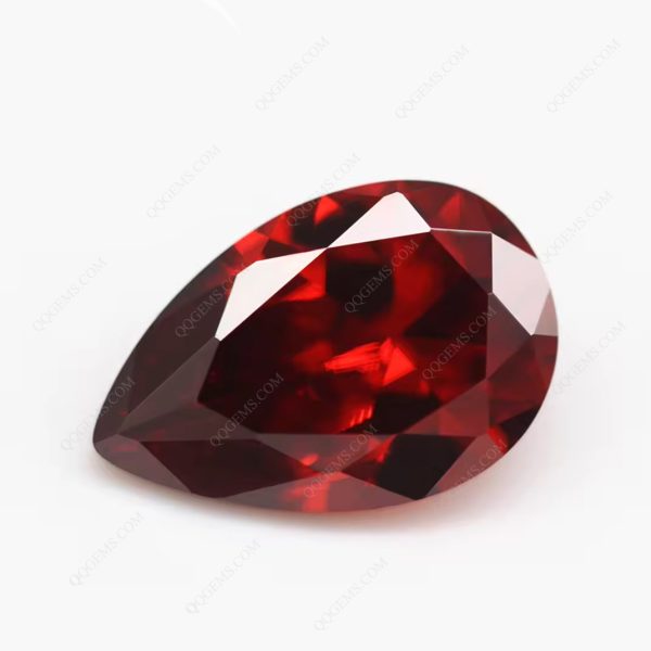 Garnet/dark Garnet Cubic Zirconia Loose Gemstones Synthetic Faceted Cut Pear Shape CZ Stones - Image 4