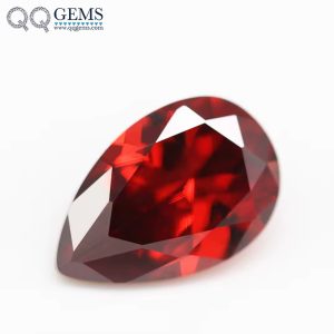 Garnet/dark Garnet Cubic Zirconia Loose Gemstones Synthetic Faceted Cut Pear Shape CZ Stones