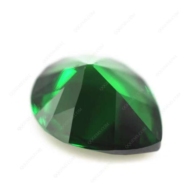 L-green/emerald Green Cubic Zirconia Loose Gemstones Synthetic Faceted Cut Pear Shape CZ Stones - Image 4