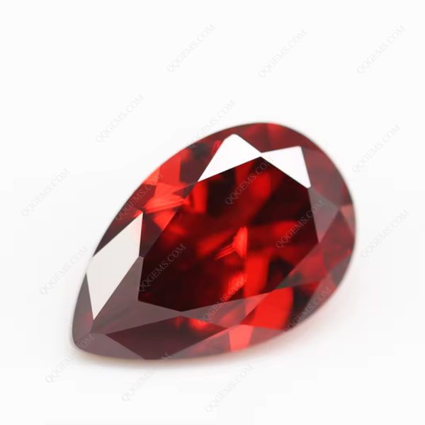 White and Multi Color Cubic Zirconia Loose Gemstones Synthetic Faceted Cut Pear Shape CZ Stones - Image 2