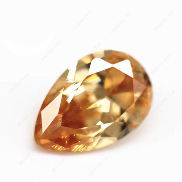 White and Multi Color Cubic Zirconia Loose Gemstones Synthetic Faceted Cut Pear Shape CZ Stones - Image 3