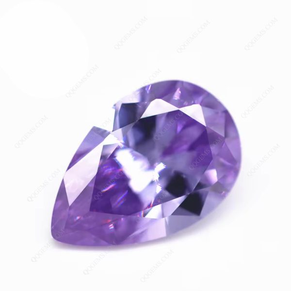 White and Multi Color Cubic Zirconia Loose Gemstones Synthetic Faceted Cut Pear Shape CZ Stones - Image 4