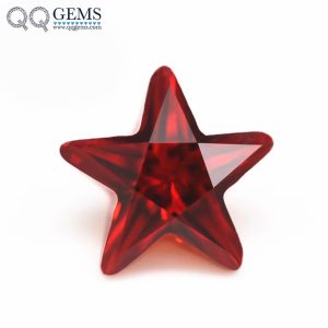 Garnet/D-garnet Star Shape Cutting Cubic Zirconia Loose Gemstone Synthetic Five Pointed Star Shape