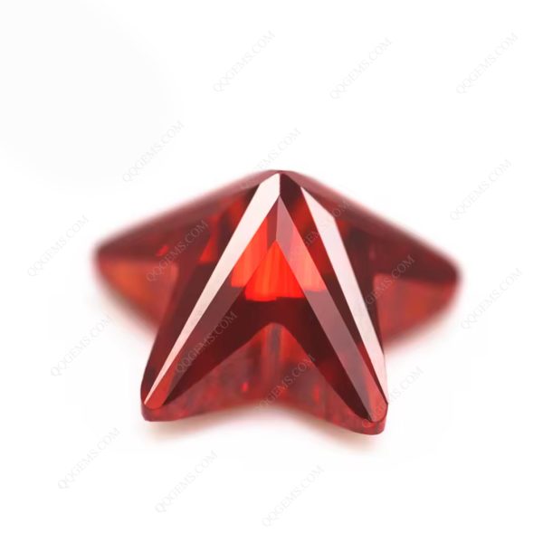Garnet/D-garnet Star Shape Cutting Cubic Zirconia Loose Gemstone Synthetic Five Pointed Star Shape - Image 4