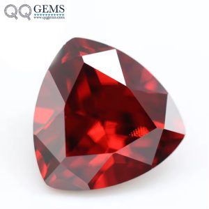 Garnet/dark Garnet Trillion Cut Cubic Zirconia Loose Gemstone Synthetic Machine Cut