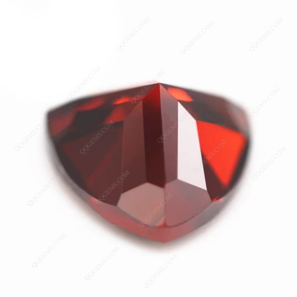 Garnet/dark Garnet Trillion Cut Cubic Zirconia Loose Gemstone Synthetic Machine Cut - Image 7