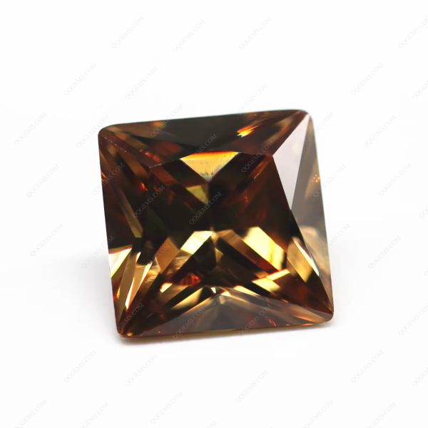 Coffee/dark Coffee Cubic Zirconia Stones Synthetic Cubic Zirconia square CZ Gems - Image 4