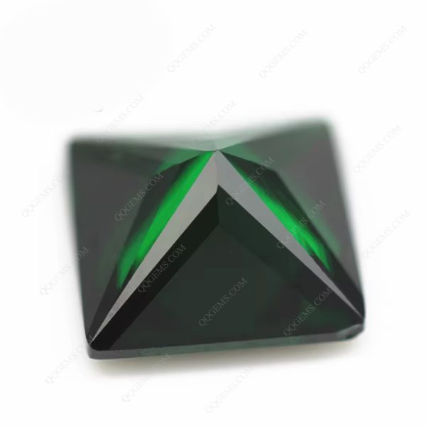 Emerald Green/dark Green Cubic Zirconia Loose Gemstones Synthetic square CZ Stones - Image 4