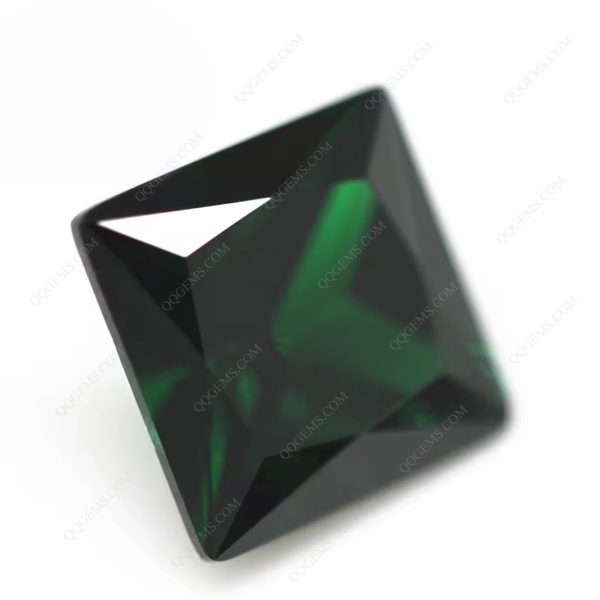 Emerald Green/dark Green Cubic Zirconia Loose Gemstones Synthetic square CZ Stones - Image 5