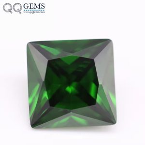 Light Green/emerald Green Cubic Zirconia Gemstones Synthetic square CZ Stones