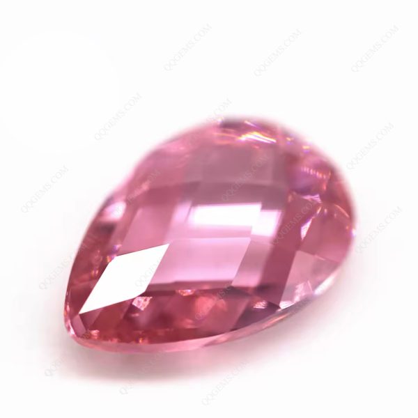 Multi Color Pear Shape Double Checker Board Cut Cubic Zirconia Gemstones Synthetic Pear Grid Cut CZ Stones - Image 5