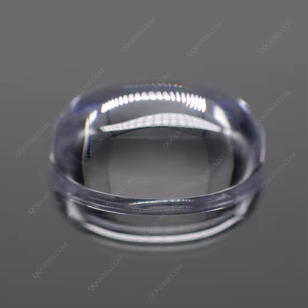 White Color Cubic Zirconia Loose Gems Synthetic Oval Shape Cabochon Cut CZ Stones - Image 2