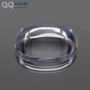White Color Cubic Zirconia Loose Gems Synthetic Oval Shape Cabochon Cut CZ Stones