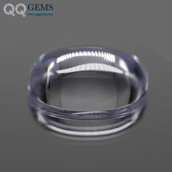 White Color Cubic Zirconia Loose Gems Synthetic Oval Shape Cabochon Cut CZ Stones