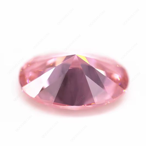 Oval Shape Pink Cubic Zirconia Loose Gemstones Artificial Oval Faceted Cut CZ Stones - Image 2