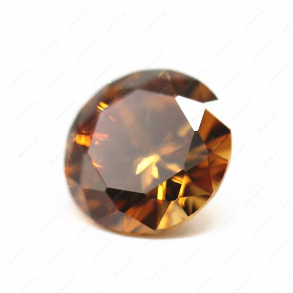 Coffee/dark Coffee Cubic Zirconia Loose Gemstone Synthetic Round Shape Diamond Cut CZ Gems - Image 2