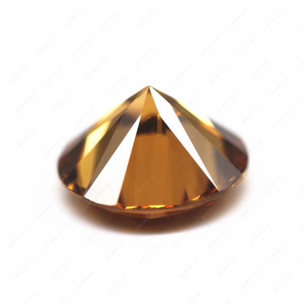 Coffee/dark Coffee Cubic Zirconia Loose Gemstone Synthetic Round Shape Diamond Cut CZ Gems - Image 3
