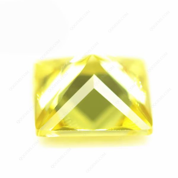 Olive Color square Princess Cut Cubic Zirconia Loose Gemstones Synthetic square CZ Stones - Image 5