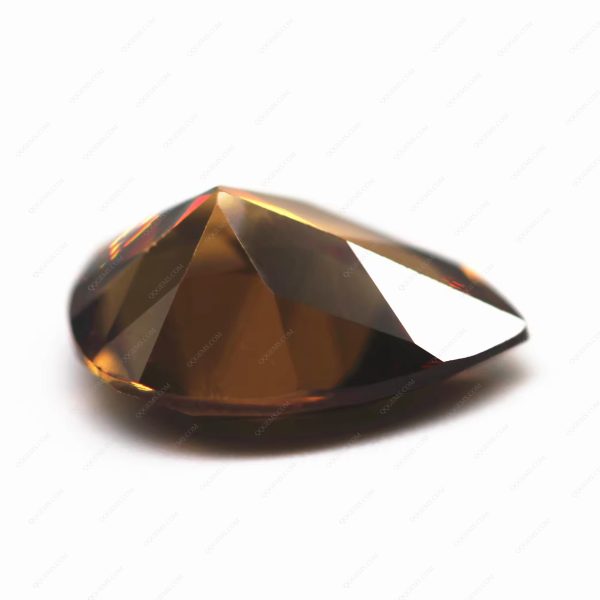 Coffee/D-coffee Cubic Zirconia Loose Gemstones Synthetic Faceted Cut Pear Shape CZ Stones - Image 5