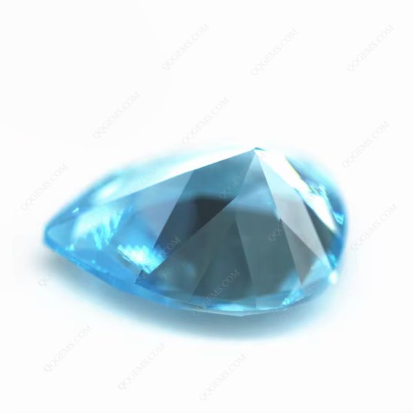 Pear Cut Aquamarine Cubic Zirconia Loose Gemstones Artificial Diamond Cut Pear Shape CZ Stones - Image 4