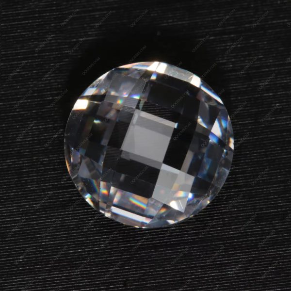 White Color Cubic Zirconia Loose Gems Synthetic Round Shape Single Grid Cut CZ Stones - Image 2