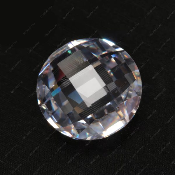 White Color Cubic Zirconia Loose Gems Synthetic Round Shape Single Grid Cut CZ Stones - Image 3