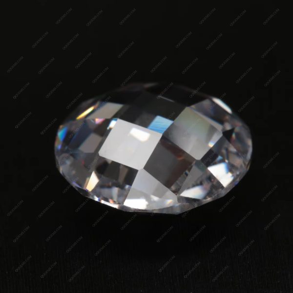 White Color Cubic Zirconia Loose Gems Synthetic Round Shape Single Grid Cut CZ Stones - Image 4