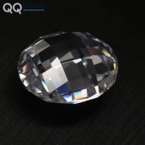 White Color Cubic Zirconia Loose Gems Synthetic Round Shape Single Grid Cut CZ Stones